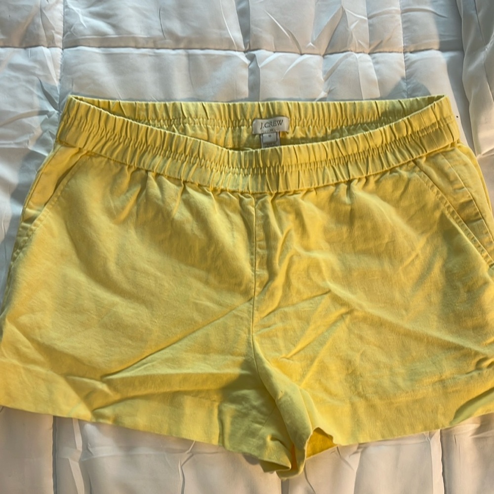 J Crew yellow sidewalk shorts. Size 10